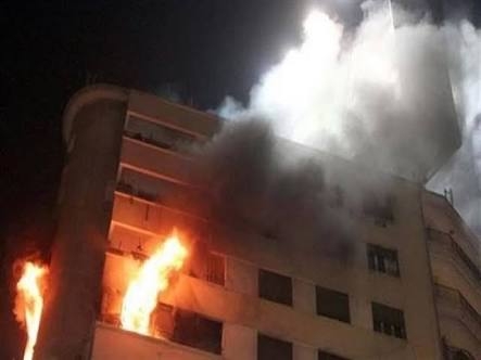 انقاذ سيدة بعد نشوب حريق داخل شقة سكنية فى المطرية 1