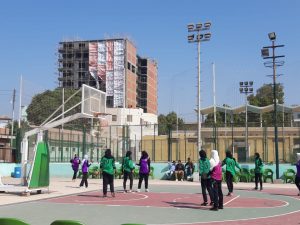 صور.. طالبات سوهاج يحققن الفوز على جامعة بنها فى كرة السلة 3