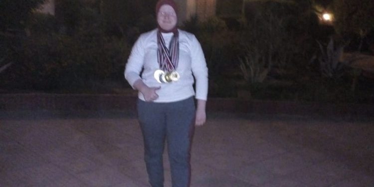 طالبة كفر الشيخ تحصل على 8 ميداليات في بطولة العالم للمكفوفين 1