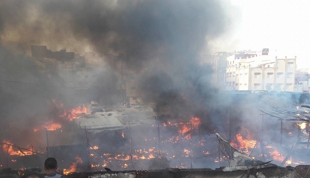 خسائر فادحة بسبب حريق مصنع دراجات بخارية في قليوب 1