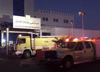 اطلاق مقذوفات عسكرية من اليمن علي أحد مستشفيات السعودية 4