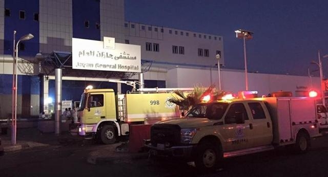 اطلاق مقذوفات عسكرية من اليمن علي أحد مستشفيات السعودية 1