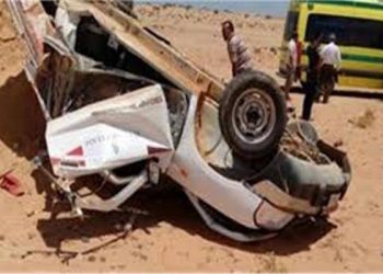 مصرع وإصابة 14 في حادث سيارة بطريق الصحراوي القاهرة سوهاج 2