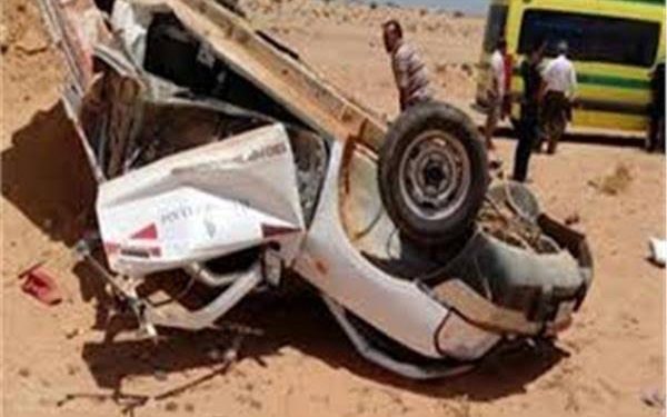 مصرع وإصابة 14 في حادث سيارة بطريق الصحراوي القاهرة سوهاج 1