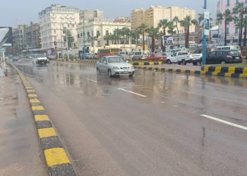الأجهزة التنفيذية بالإسكندرية تواصل كسح مياه الأمطار فى نوه الفيضه الصغرى 4