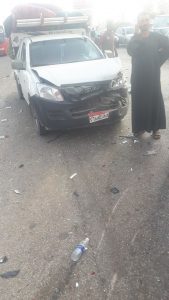 اصابة 8 أشخاص في حادث تصادم بين 5 سيارات بالطريق الدائرى بالتجمع(صور) 4