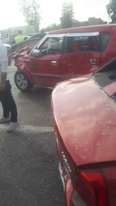 اصابة 8 أشخاص في حادث تصادم بين 5 سيارات بالطريق الدائرى بالتجمع(صور) 5