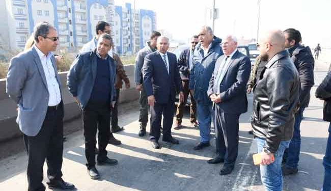 وزير النقل ومحافظ بورسعيد يتفقدان كوبري الكيلو 6.5