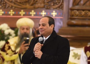 الرئيس السيسى للمصريين من الكاتدرائية : محدش يقدر يعمل معانا حاجة 5