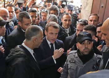 مشادة بين الرئيس الفرنسي والشرطة الاسرائيلية في القدس