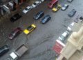 ارتفاع منسوب مياه الأمطار فى شوارع الإسكندرية