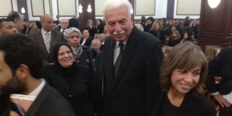أحمد نظيف يصل عزاء الرئيس الأسبق مبارك 1