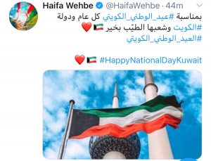هيفاء وهبي تحتفل بالعيد الوطني للكويت: كل عام وشعبها الطيب بخير 1