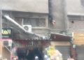 اشتعال النيران في مطعم فواز السوري