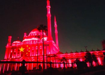 قلعة صلاح الدين تنضم لـ معابد الكرنك تضامناً مع الشعب الصيني 1