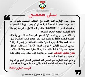 بيان الاتحاد الاماراتي لكرة القدم