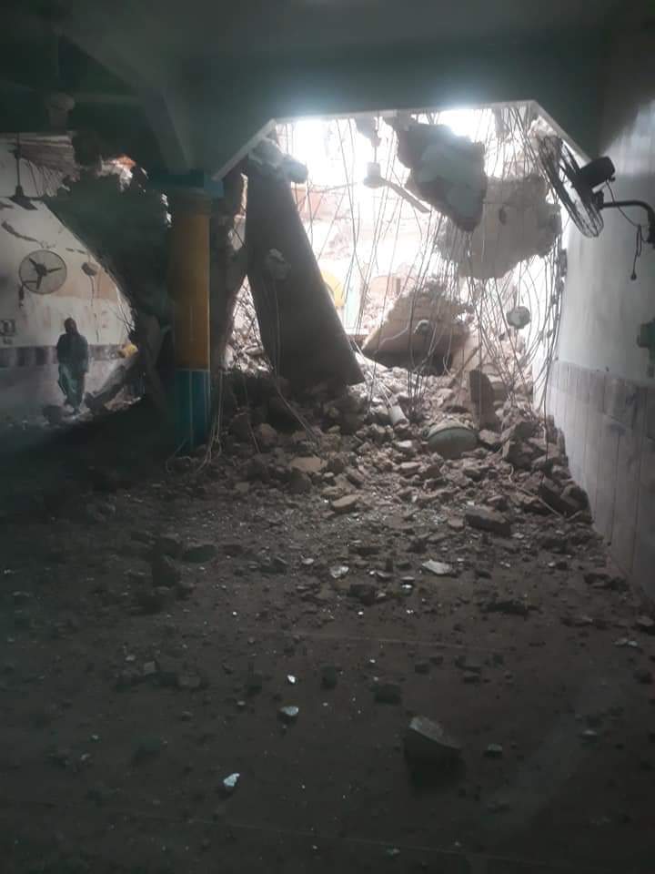 انهيار مئذنة مسجد في قنا