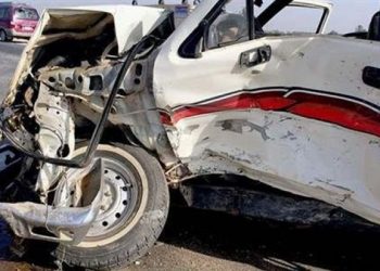إصابة 15 شخص أثر انقلاب سيارة ربع نقل على الطريق الدائري