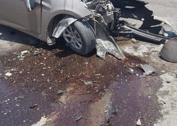 مصرع شخص إثر اصطدام سيارة بالحاجز الخرسانى لطريق السويس الصحراوى 2