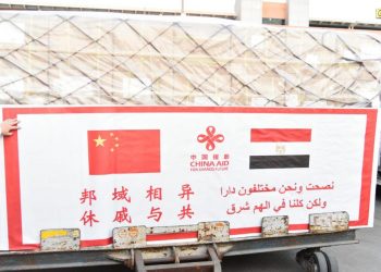 للمرة الثالثة.. الصين تهدي مصر 30 طنًا من المستلزمات الطبية والوقائية 1