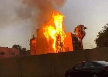 حريق مستشفى حميات امبابة