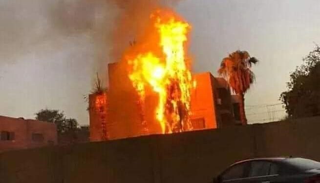 حريق مستشفى حميات امبابة