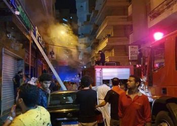 بالصور .. حريق فى مستشفى خاص للولادة بالإسكندرية 2