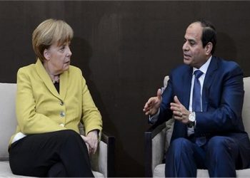 المستشارة الألمانية ميركل ترحب بمبادرة "إعلان القاهرة" فى اتصال مع السيسى 2