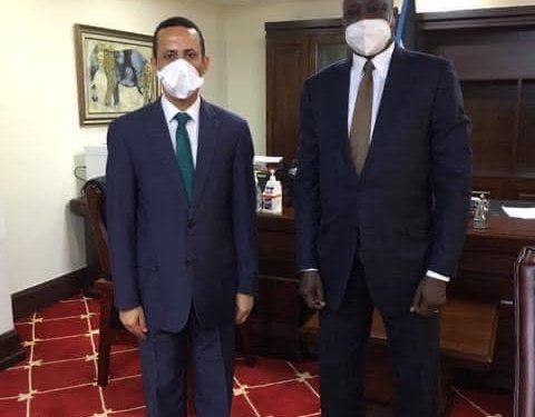 السفير المصري في چوبا يطلع وزير شئون الرئاسة على تطورات سد النهضة 1