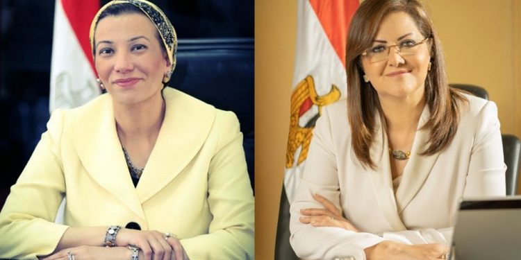 الدكتورة هالة السعيد - الدكتورة ياسمين فؤاد - وزيرتا التخطيط والبيئة