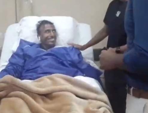 وليد سليمان يزور محمد عبد الشافي بعد إصابتة في مباراة القمة 1