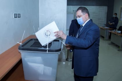 وزير الداخلية يدلي بصوته في انتخابات مجلس الشيوخ 2
