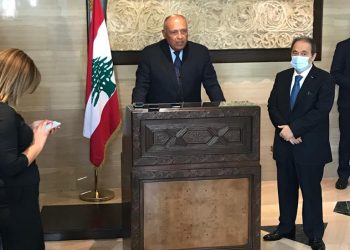شكري: مصر ستظل سندا للبنان وشعبه في كافة المحن والأزمات