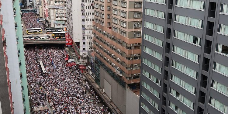 صورة أرشيفية لاحتجاجات هونج كونج ضد الصين