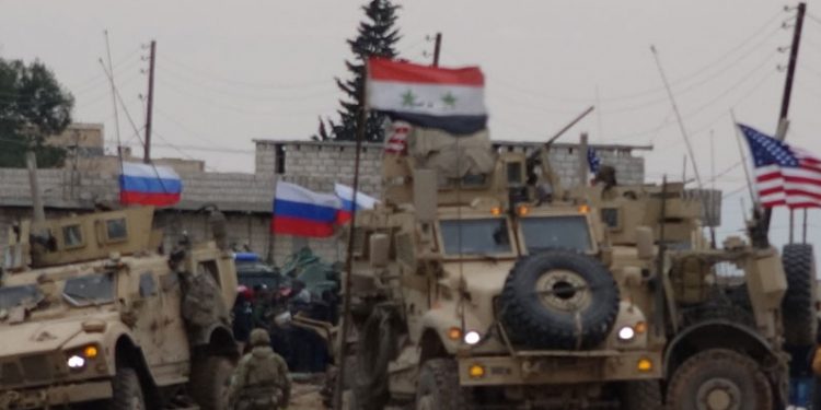 القوات الأأمريكية الروسية على أرض سوريا