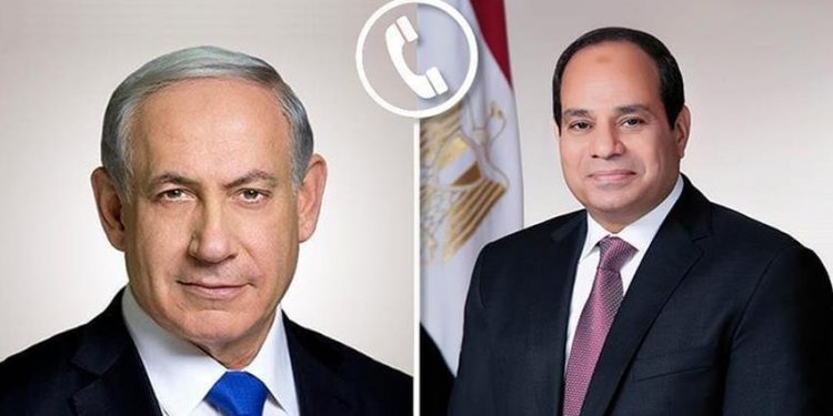 الرئيس عبدالفتاح السيسي يتلقي إتصالا هتفيًا من رئيس وزراء إسرائيل