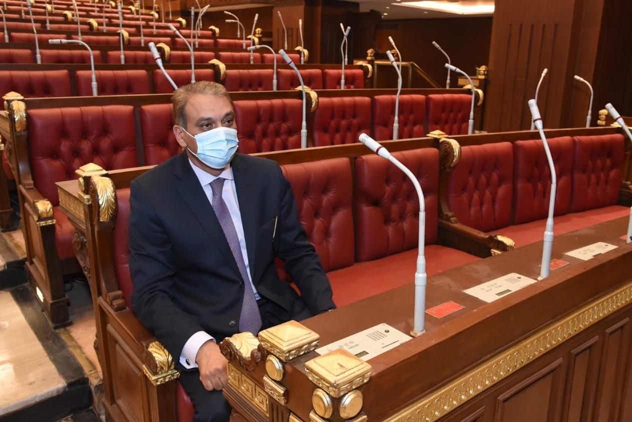 وزير شئون المجالس النيابية في جولة تفقدية بـ مجلس الشيوخ «الصور» 1