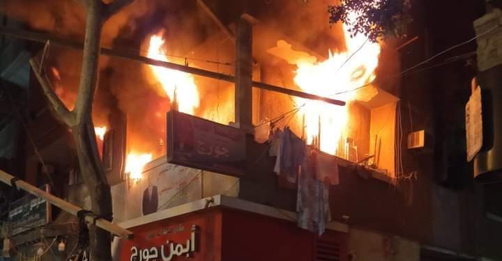 النيابة في حريق شقة سكنية بعين شمس: ماس كهربائي السبب 1