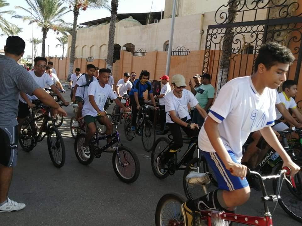 150 شاب يشاركون في مهرجان الدراجات بـ بورسعيد 1