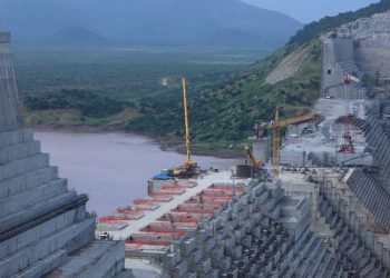 FILE PHOTO: FILE PHOTO: Ethiopia's Grand Renaissance Dam is seen as it undergoes construction work on the river Nile in Guba Woreda, Benishangul Gumuz Region, Ethiopia September 26, 2019. Picture taken September 26, 2019. REUTERS/Tiksa Negeri/File Photo/File Photo