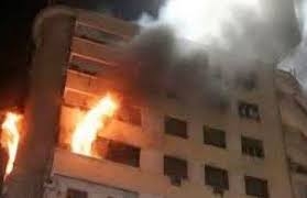 حريق شقة بـ فيصل يتسبب في إصابة شخصين 1