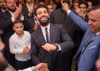 محمد صلاح في حفل زفاف شقيقه