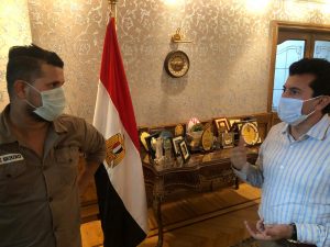 وزير الرياضة يلتقى اللاعب محمد صبحي لاعب منتخب مصر الأوليمبي السابق 5