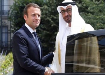 محمد بن زايد يبحث مع الرئيس الفرنسي إيمانويل ماكرون الأوضاع داخل المنطقة العربية 1