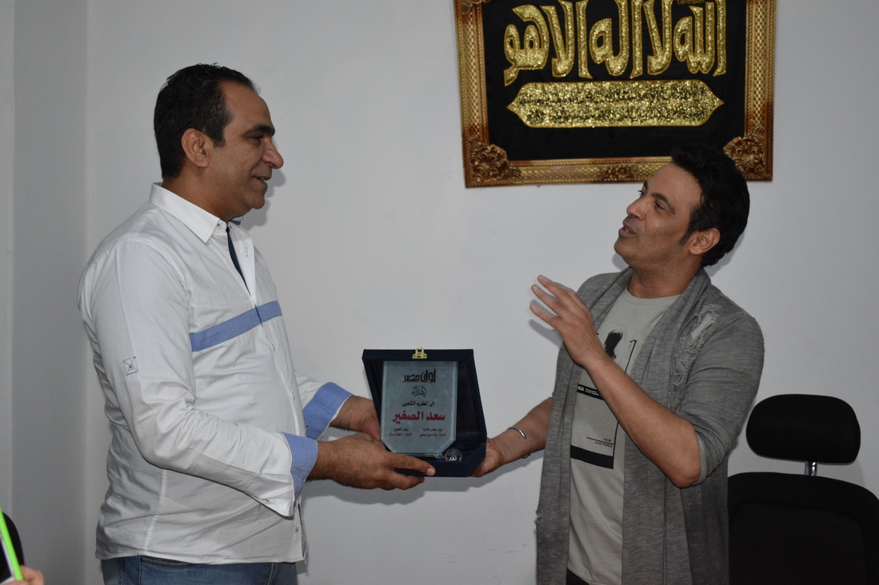سعد الصغير مع الاستاذ أدهم السمان رئيس تحرير موقع أوان مصر
