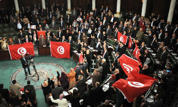 وقفة احتجاجية لحزب الدستور الحر بتونس