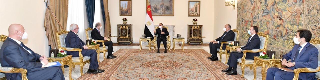 السيسي يستقبل وزيرى الخارجية الأردنية والفلسطينية ويؤكد جهود مصر تجاه القضية الفلسطينية مستمرة 2