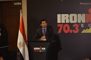 وزير الرياضة يشهد مؤتمر إعلان استضافة مصر لبطوله ironman اليوم 3