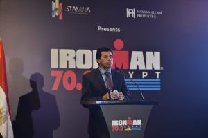 وزير الرياضة يشهد مؤتمر إعلان استضافة مصر لبطوله ironman اليوم 1
