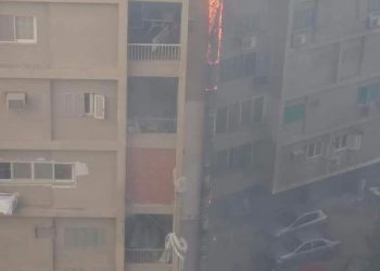حريق شقة سكنية بالمطرية